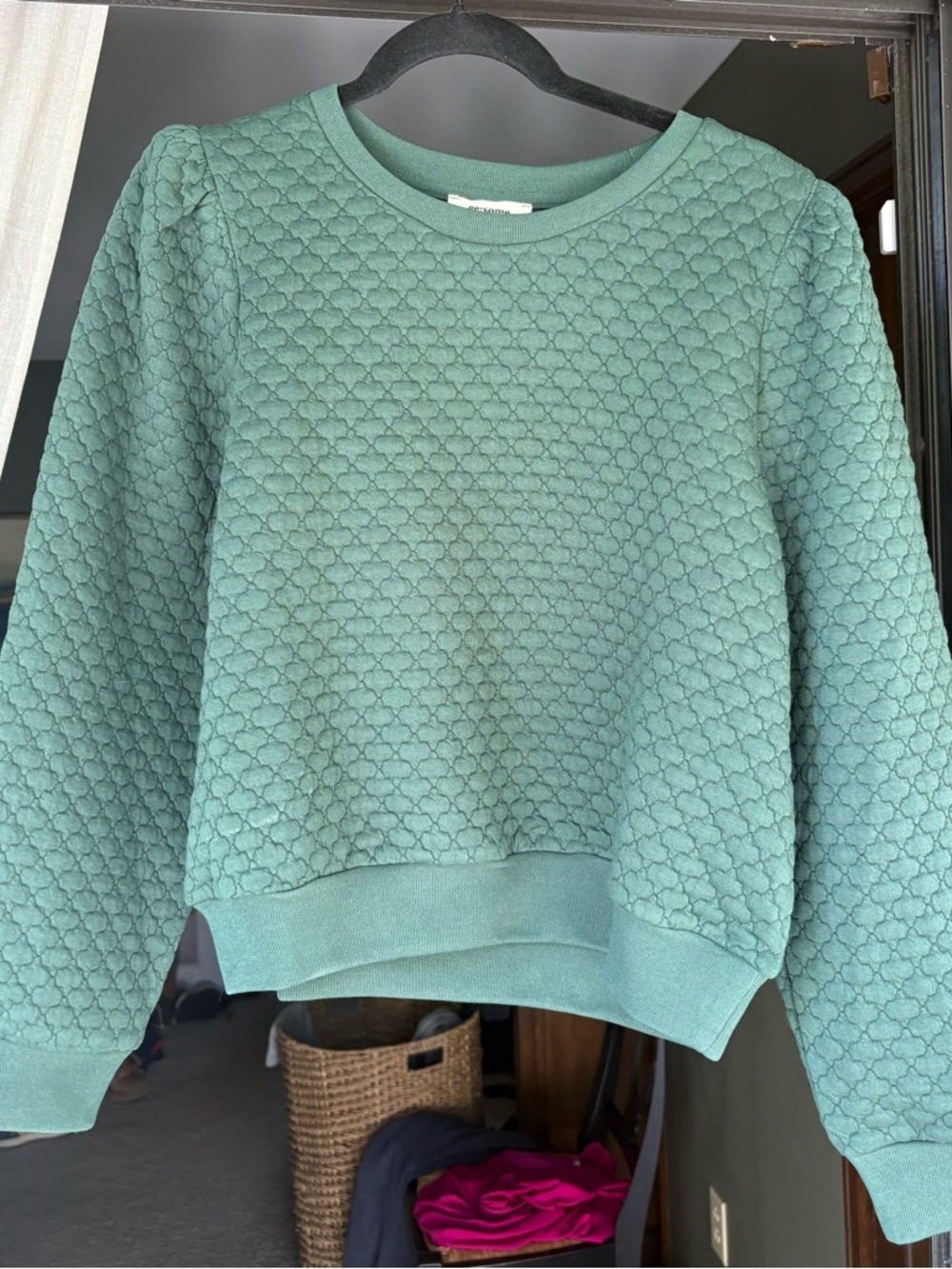 eesome Quilted Teal Crewneck Sweatshirt